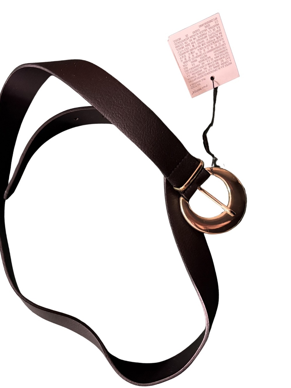 Zara Black Belt with Gold Round Buckle - free with bundle